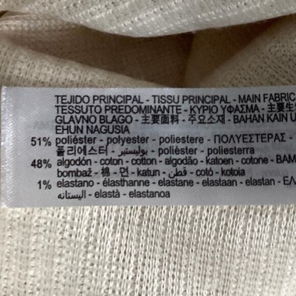 Zara Women's Cream Ecru Crochet Knit Boho Long Sleeve Cut Out Crop Top Size S - Picture 8 of 12